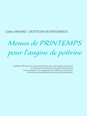 cover image of Menus de printemps pour l'angine de poitrine